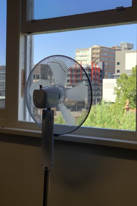 Professor Jason Monty says air flow can be improved by setting up a fan at a window.