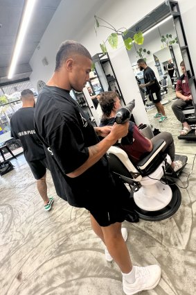Rabbitohs player Michael Chee Kam is taking a barber course to ensure he has career options following his retirement from rugby.