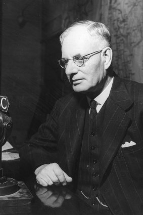 Prime Minister John Curtin pictured during a visit to London in 1944.