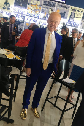 Anthony Pratt, Australia's richest man, wore a Prussian blue suit and brilliant gold brogues.