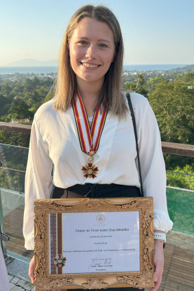 Ornella Byak received the Medal of Order of Timor-Leste for her services to education.