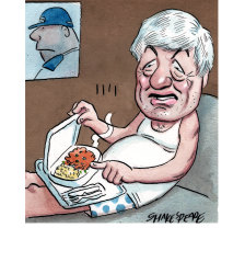 Geoffrey Robertson is stuck in hotel quarantine.