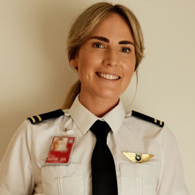 Qantas long-haul pilot Lauren McLean.