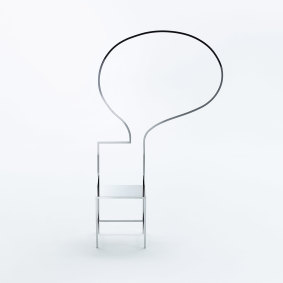 Designer Oki Sato, of Nendo design studio, created Manga chair #44, 2015, stainless steel.