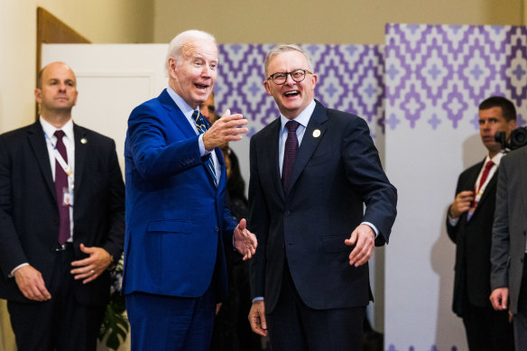 US President Joe Biden and Prime Minister Anthony Albanese met on the sidelines of the East Asia Summit.