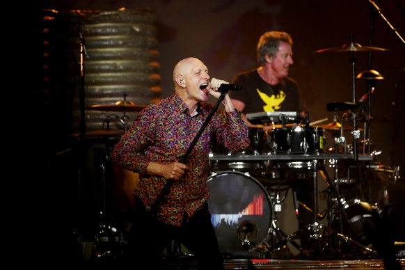 Farewell: Midnight Oil belted out 40 tracks over three and half hours, watched by a who’s who in the audience.
