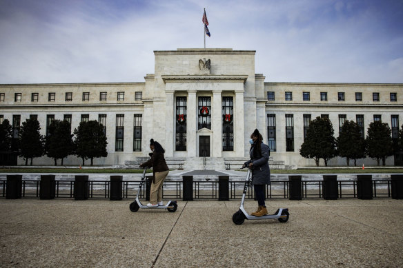 The US Federal Reserve has been criticised for being slow to act on soaring inflation.