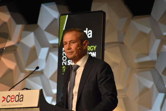 Premier Roger Cook speaking at the Energy Transition Summit.