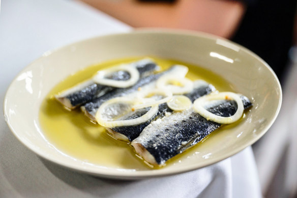 Pickled sardines on the menu at Babs.