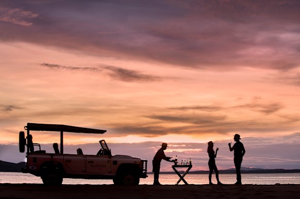 Sundowners following a day on safari.