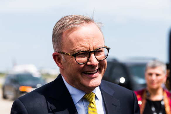 Prime Minister Anthony Albanese arrives in Bali for the G20 summit.