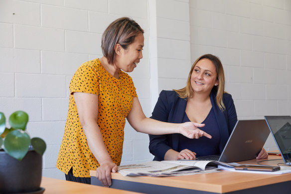 Sales leaders Veb Johnson and Kim Batchelor.