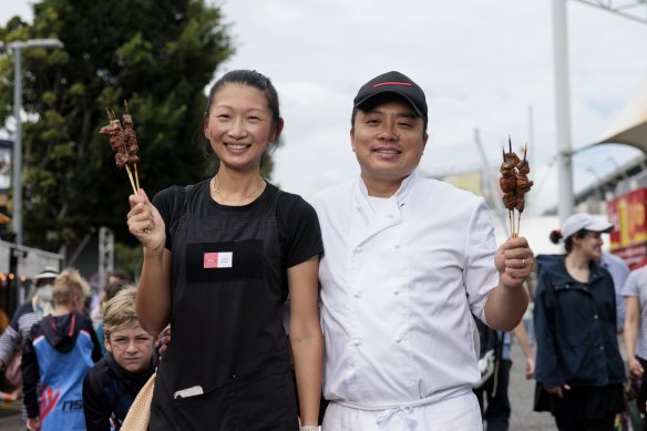 Alina Van (left) and Raymond Hou at their popular stall at The Royal Easter Show. 