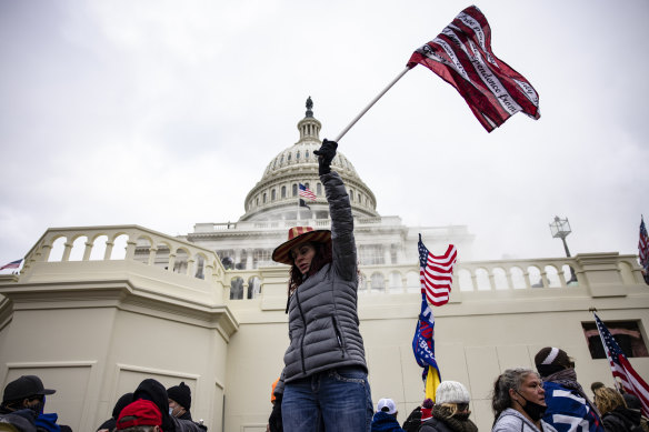 Pro-Trump supporters storm the US Capitol on January 6, 2021.