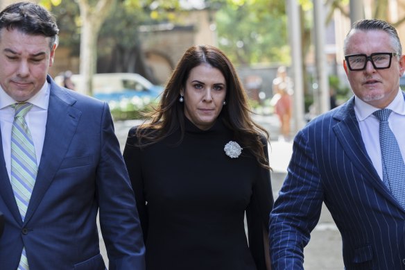 Emma Roberts gave evidence she was forced to defend the reputation of her ex-husband, Ben Roberts-Smith.