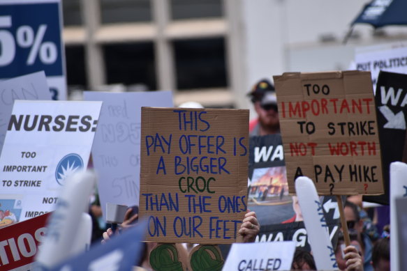 There were plenty of clever placards in the crowd.