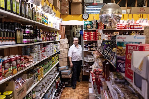 Harry Cotsinis at the Lamia Super Deli in 2021.