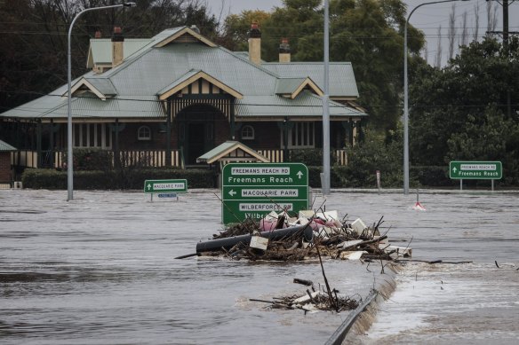 The streets of Windsor were deep underwater on Monday.