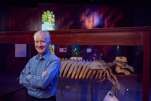 Natural History Museum’s Doug Gurr in the Fantastic Beasts: the Wonder of Nature exhibition space. 