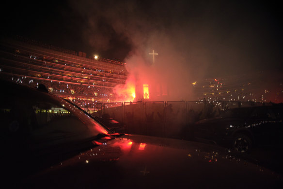 Scenes from West’s Donda livestream in Chicago earlier this month.