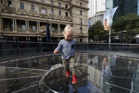 Ignatius Davey was one of the first to experience Matthias Schack-Arnott's installation in the Customs House forecourt.