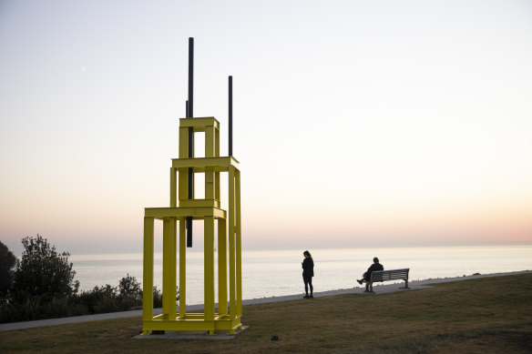 Artist Vaclav Fiala's sculptural tribute Tower to Jan Palach.
