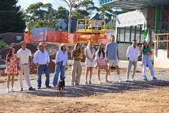 The 2026 crop of Block contestants on site at the blue-ribbon suburb of Mount Eliza.