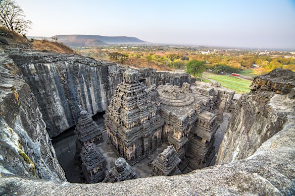 Kailas temple in the Ellora caves complex, Maharashtra state, India.