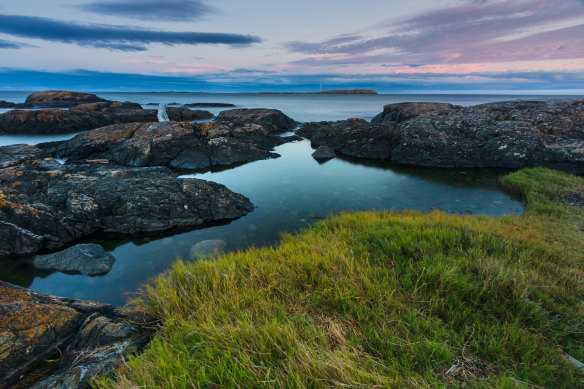 Sunset on the untamed coast of Vancouver Island.