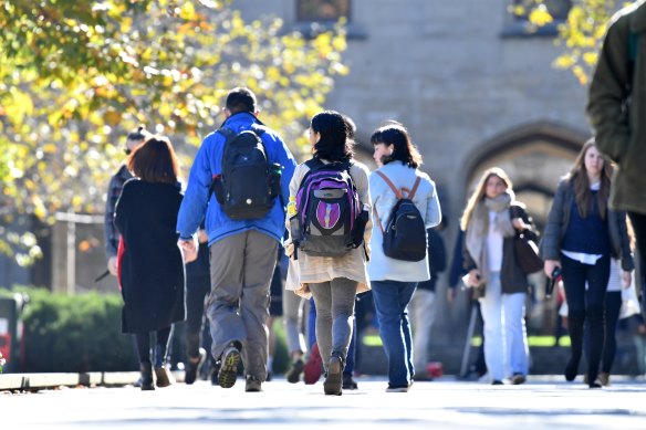 Melbourne’s universities and colleges were a popular destination for international students.