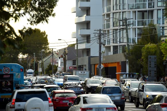Traffic from the M4-M8 Link will keep streets such as Gardeners Road in Mascot busier until the road link between St Peters and the airport is completed within two years.