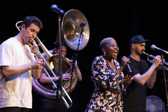 Horns of Leroy Project at Wangaratta Jazz and Blues Festival.