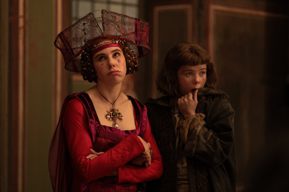 Zosia Mamet and Saoirse-Monica Jackson in <i>The Decameron</i>.