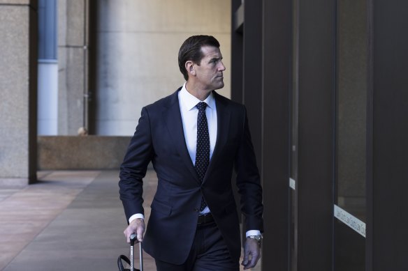 Ben Roberts-Smith outside the Federal Court earlier this week.