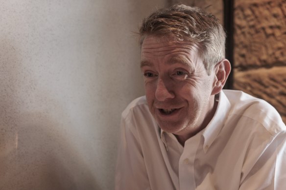 Tiernan Brady, engrossed in conversation over lunch at Grana.