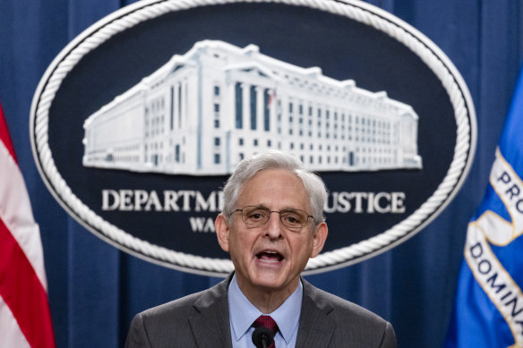 US Attorney-General Merrick Garland.