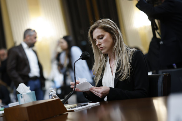 Caroline Edwards, a US Capitol Police officer injured in the January 6 riot, spoke during a hearing of the select committee to investigate the attack .