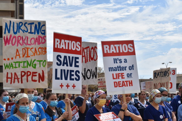 Nurses want better nurse to patient ratios.