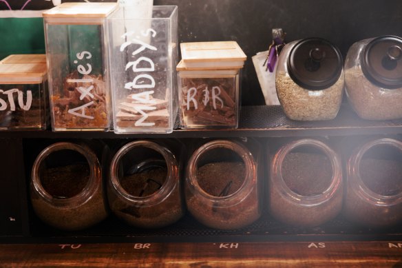 The spices used to make the chai. 