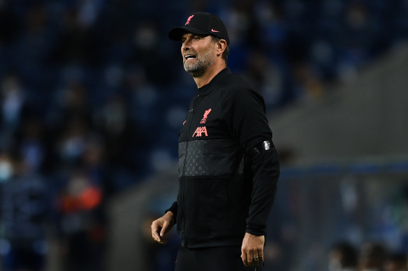 Liverpool manager Jurgen Klopp during the UEFA Champions League group B match between FC Porto and Liverpool last week.