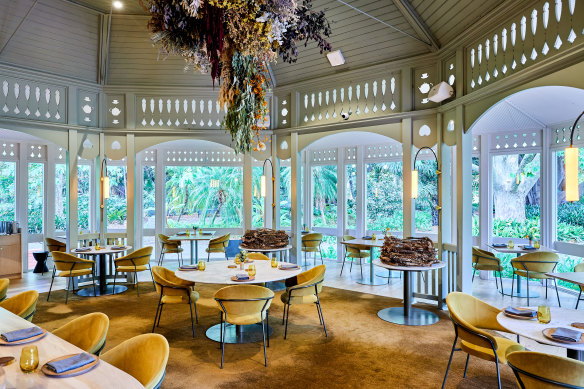 There isn’t a bad view in the rotunda dining room, given the restaurant is located within Adelaide Botanic Garden.