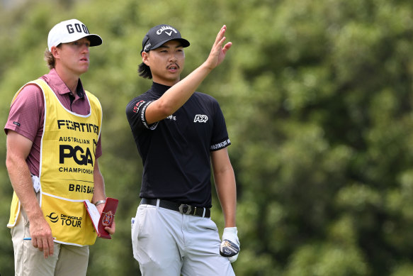Australian Min Woo Lee in round one of the Australian PGA Championships.