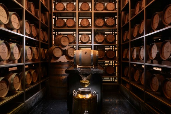 The Conrad’s bar, Manhattan, has its own rickhouse.