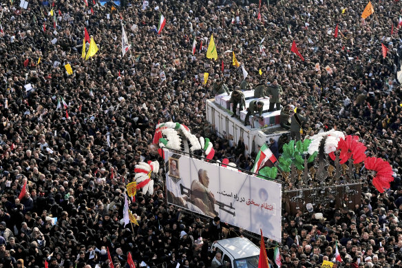 Iranians took to the streets to mourn general Qassem Soleimani, the former commander of Iran's elite Quds force.