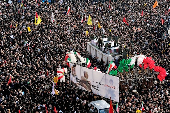 Iranians took to the streets to mourn general Qassem Soleimani, the former commander of Iran's elite Quds force.