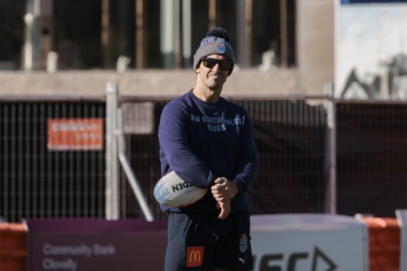 Andrew Johns at Blues training this week.