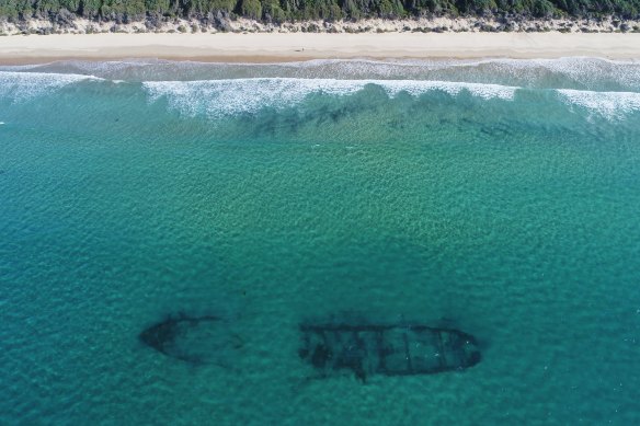The wreck of the Plutus lies in the crystal clear winter waters off Currarong on NSW South Coast. Travel between Greater Sydney and regional NSW has been pushed back until November 1.