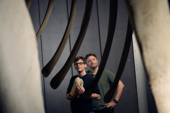 Researchers Dr Erich Fitzgerald (right) and Dr James Rule (left) argue their analysis rewrites the history of the earth’s largest creatures.