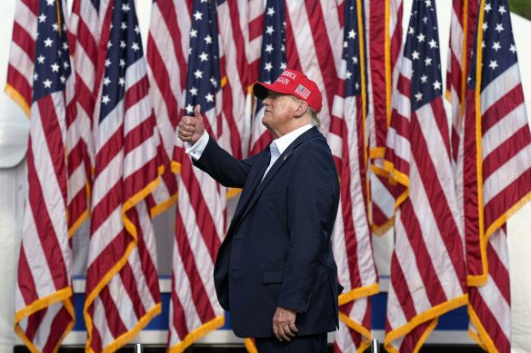 Donald Trump at a campaign rally in Chesapeake last week.