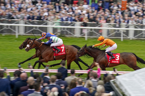 Cleveland charges to the front as he wins the Chester Cup last year. 